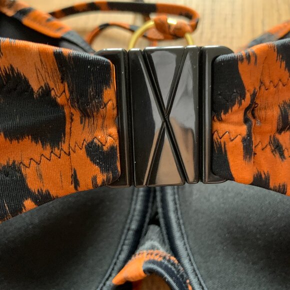 Women's Freya Roar Instinct Leopard Bandeau Halter Bikini Top Underwire Size 34G - Picture 8 of 9